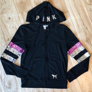 VS PINK zip up bling hoodie